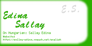 edina sallay business card